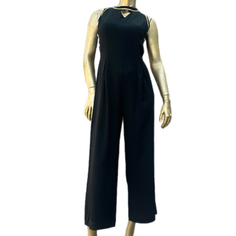 Vintage BB/COLLECTIONS CRISS-CROSS BACK CROPPED Jumpsuit 32” bust, 24” waist - Picture 2 of 13